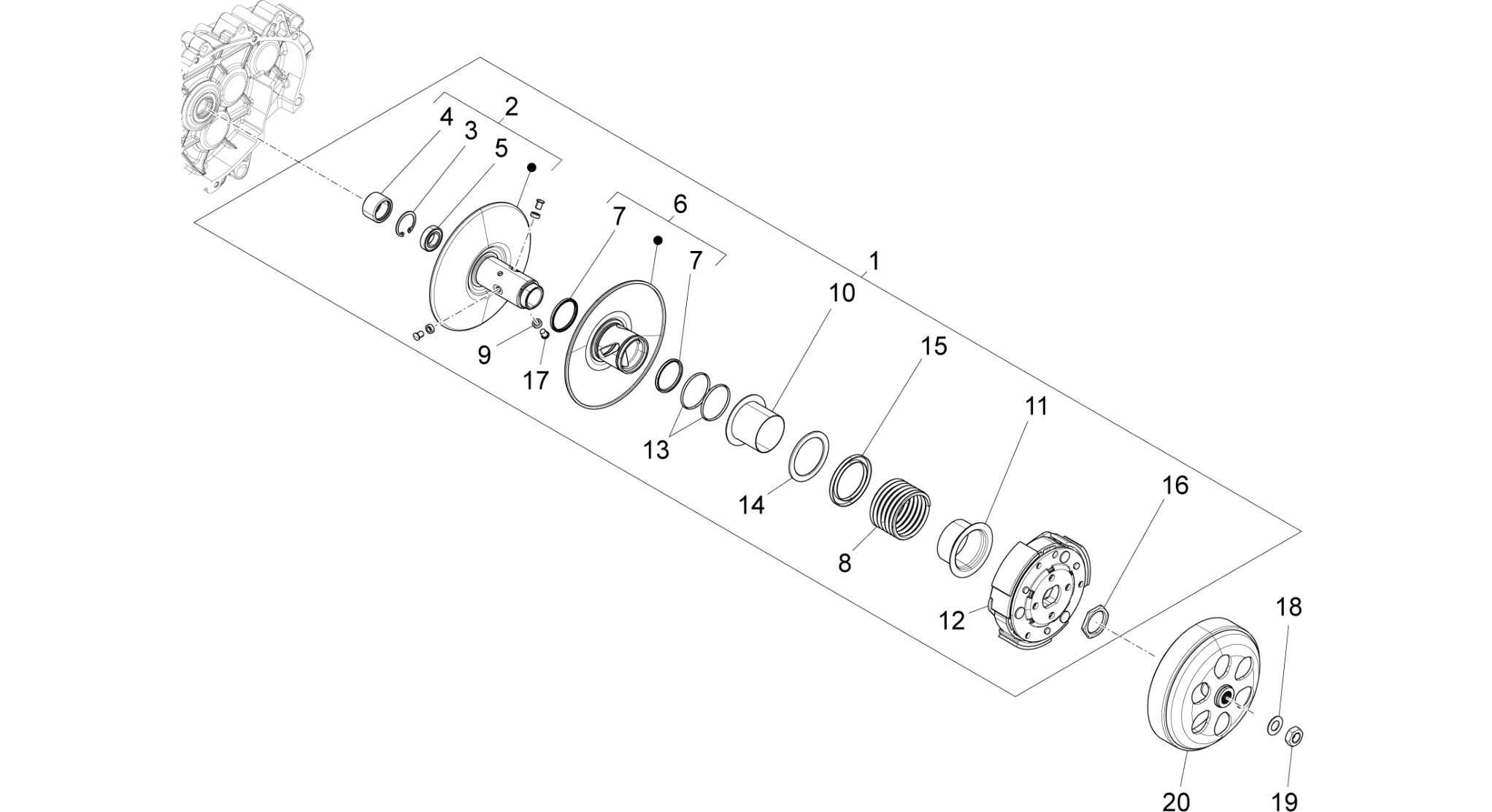 Driven pulley