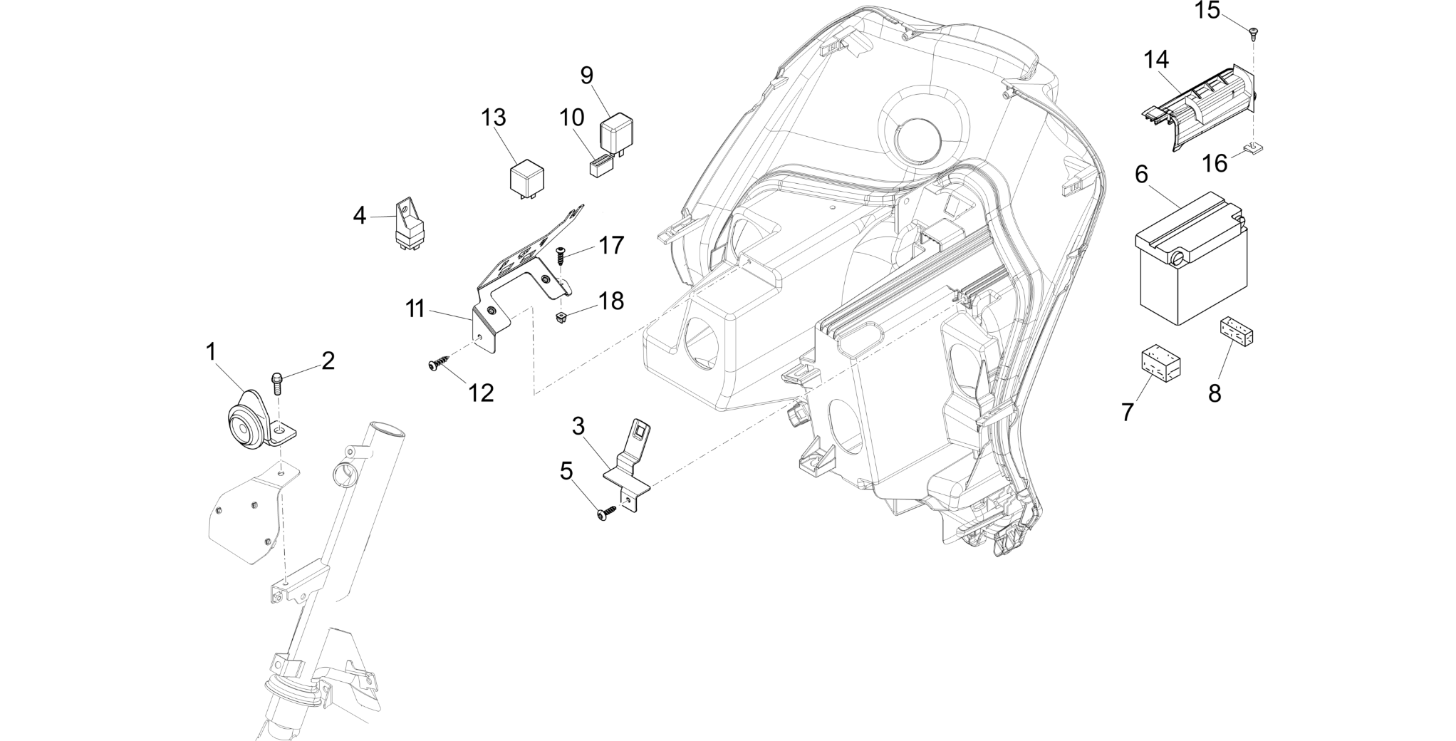 Remote control switches - Battery - Horn