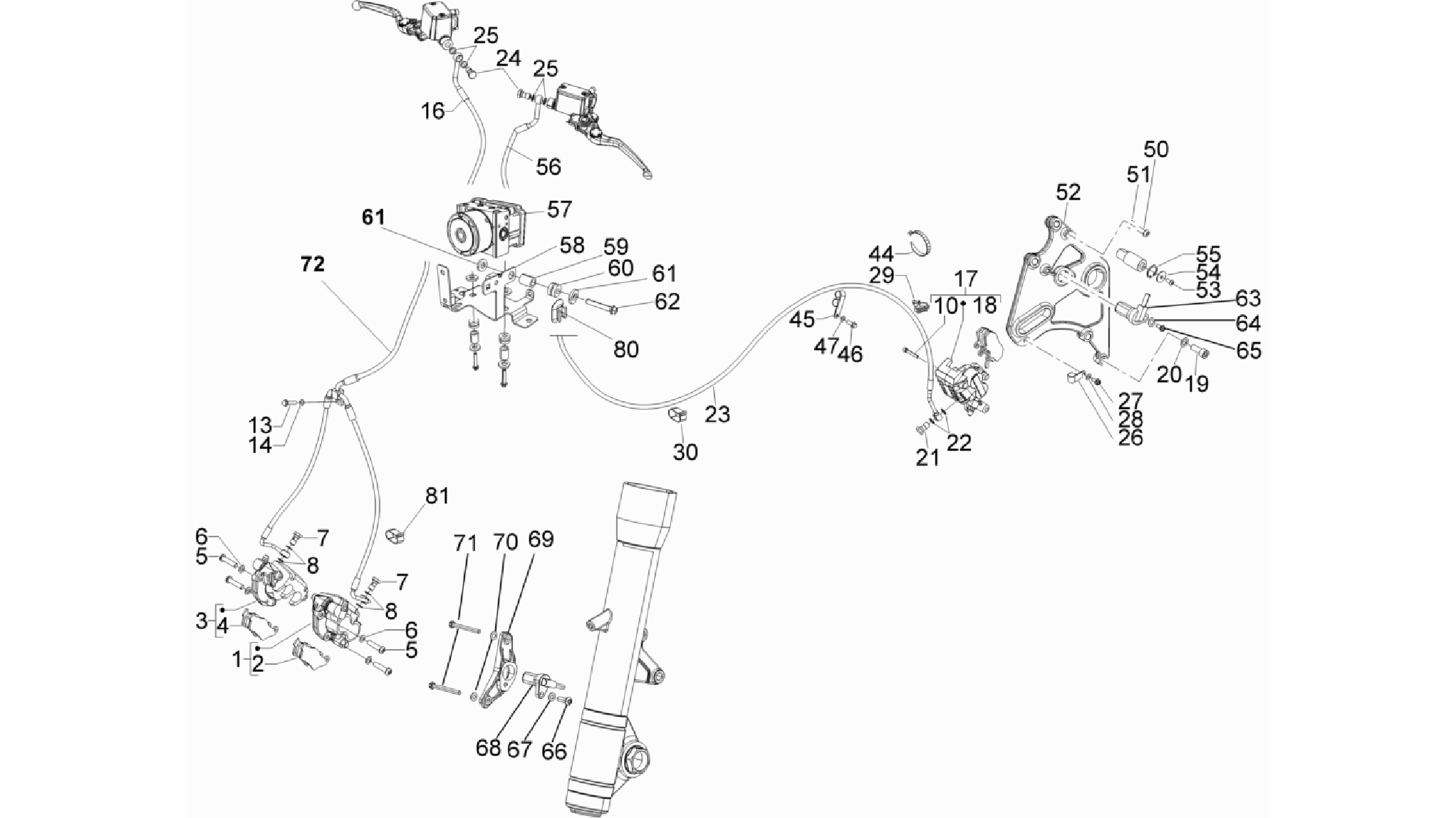 Brakes pipes - Calipers (ABS)