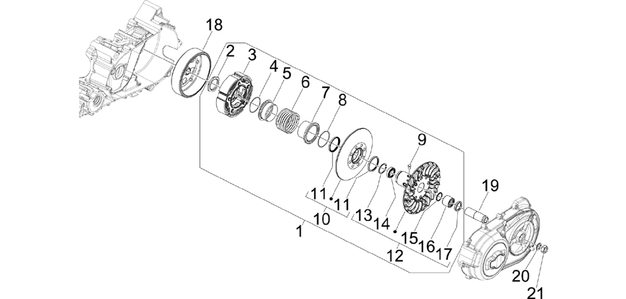 Driven pulley