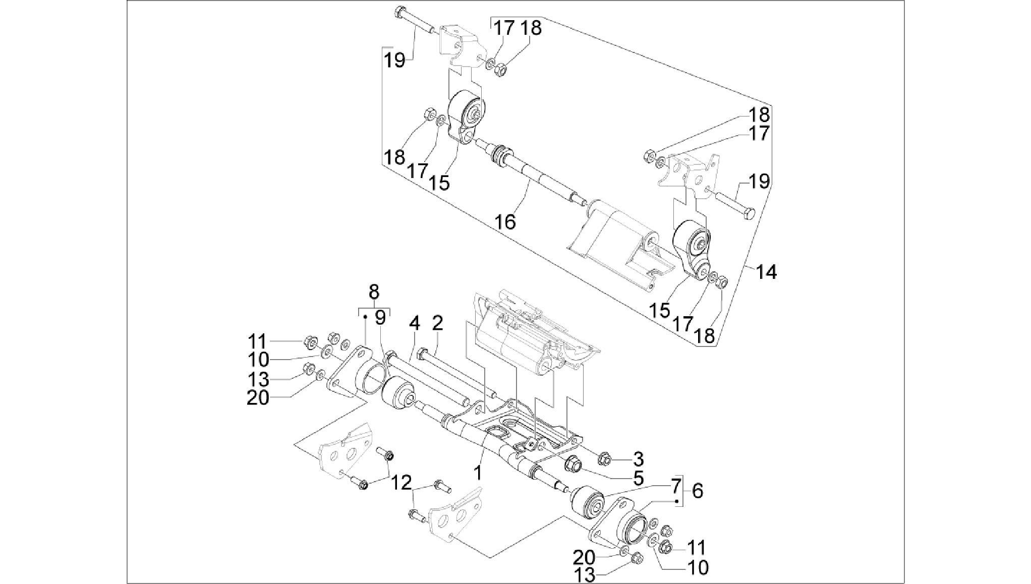 Swinging arm