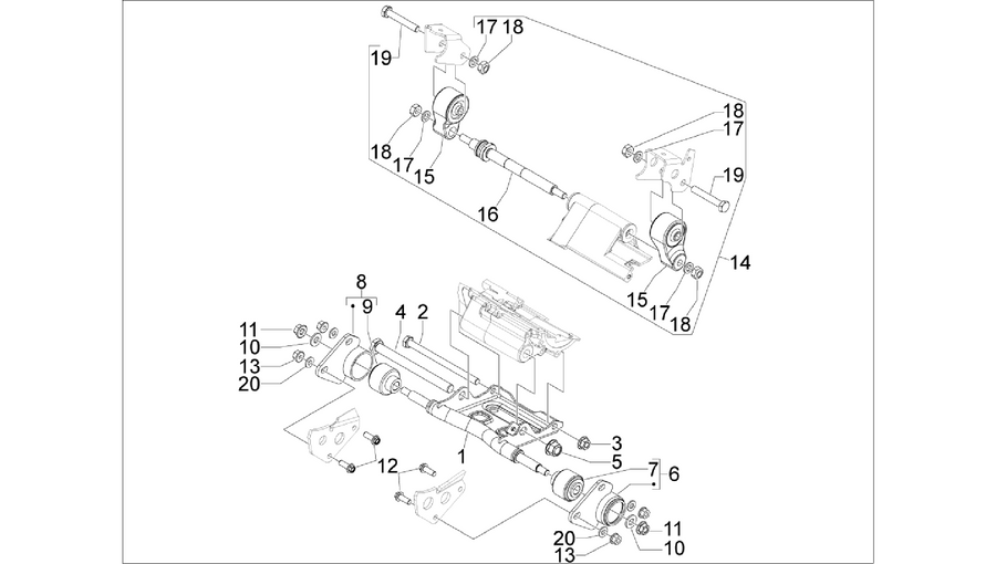 Swinging arm