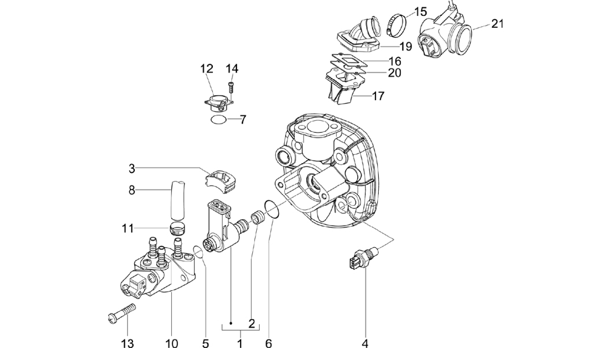Throttle body - Injector - Induction joint