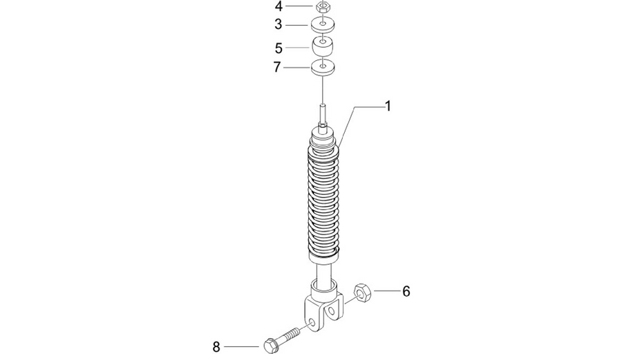 Rear suspension - Shock absorber/s