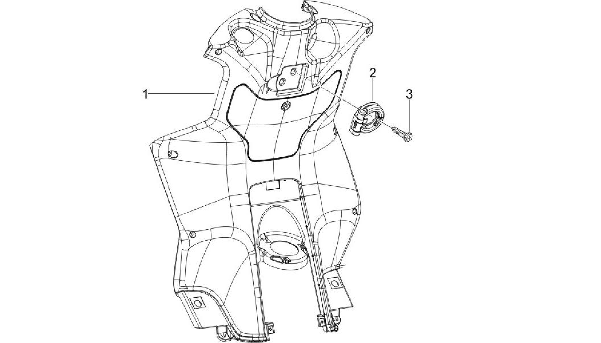 Front glove-box - Knee-guard panel
