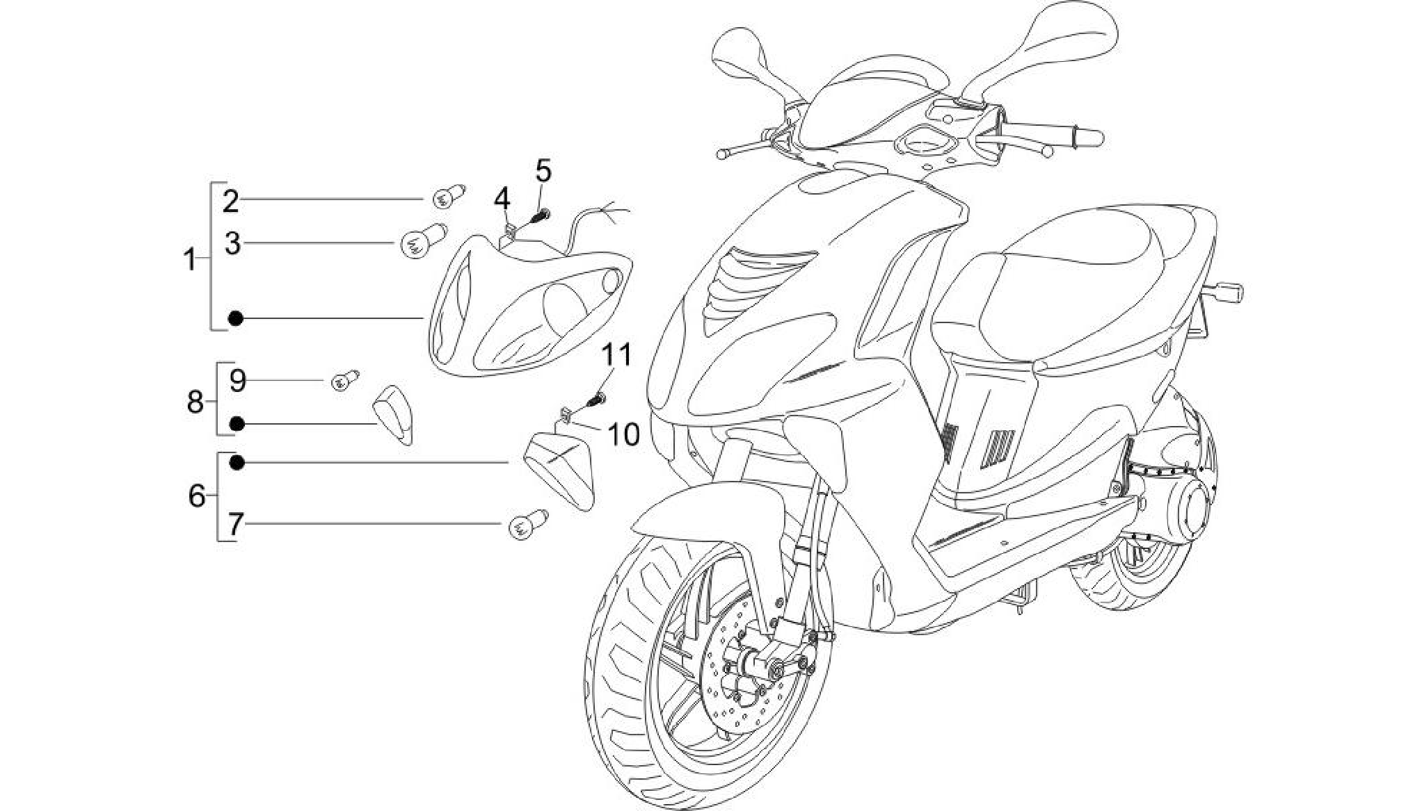 Front headlamps - Turn signal lamps