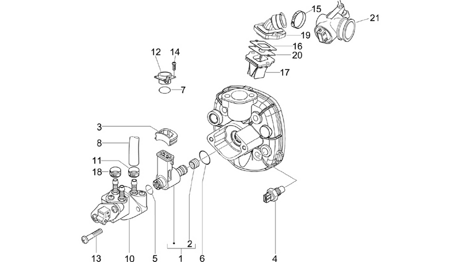 Throttle body - Injector - Induction joint