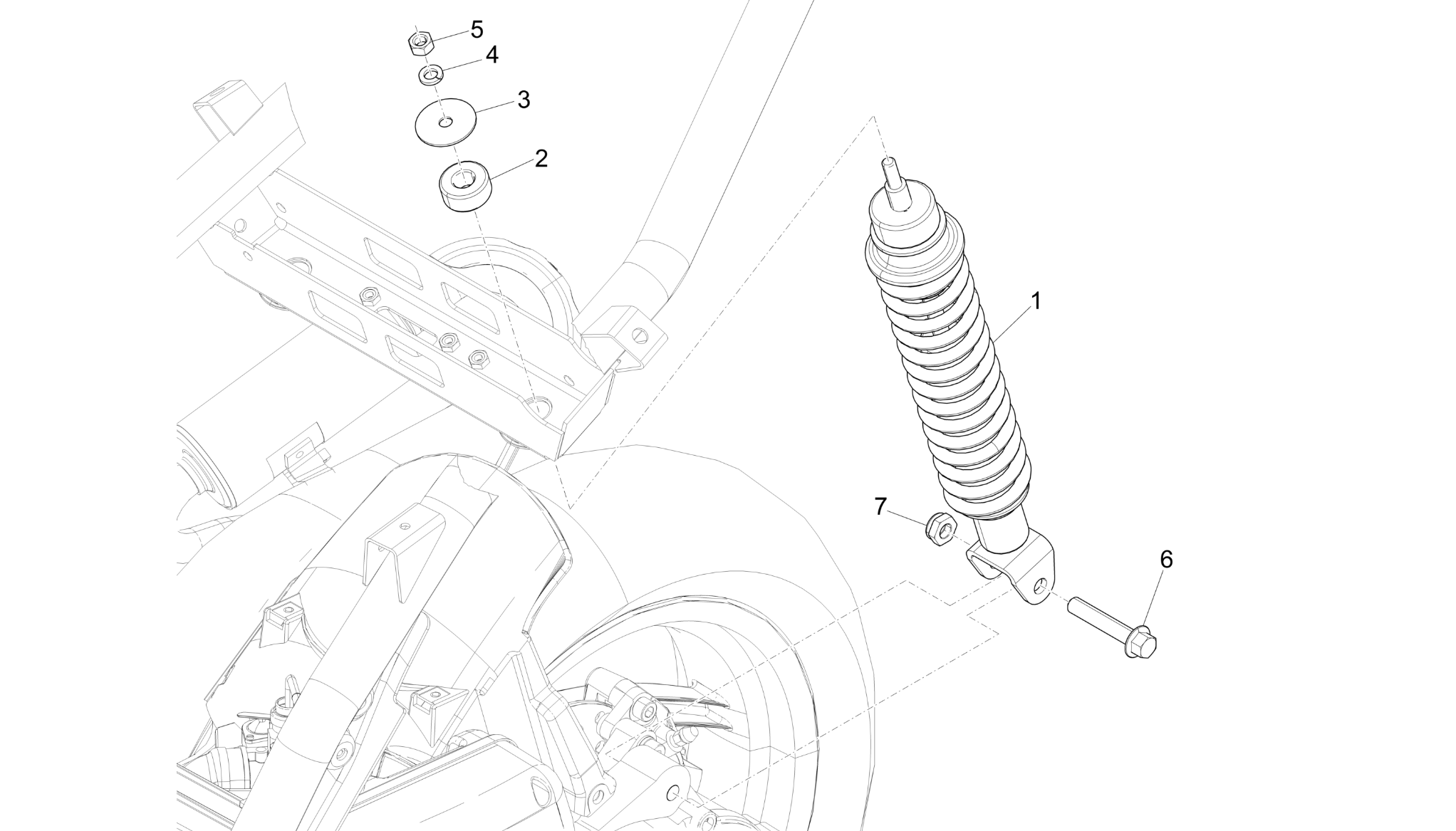 Rear suspension - Shock absorber/s