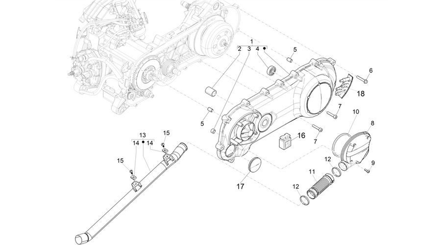 Crankcase cover - Crankcase cooling