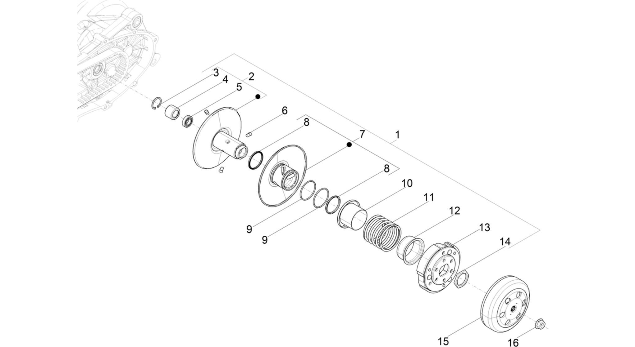 Driven pulley