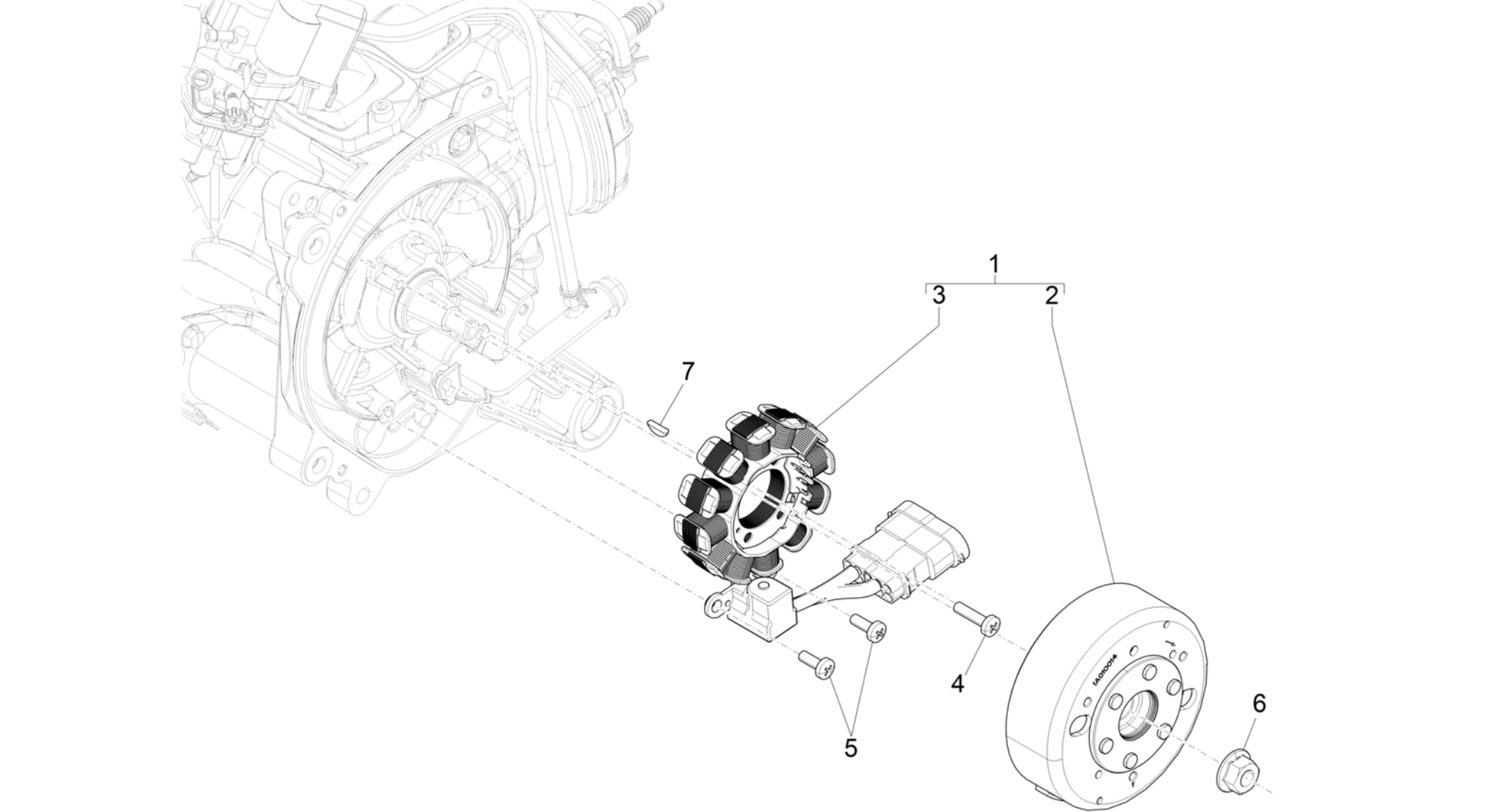 Flywheel magneto