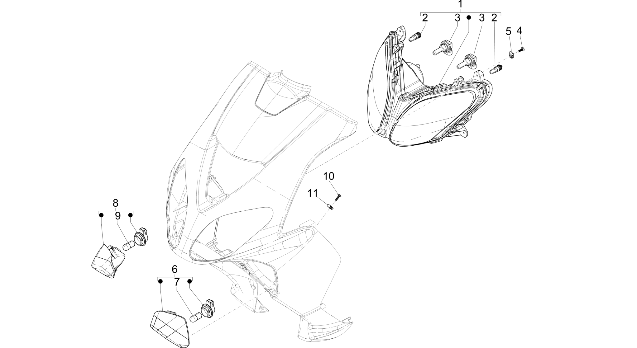 Front headlamps - Turn signal lamps