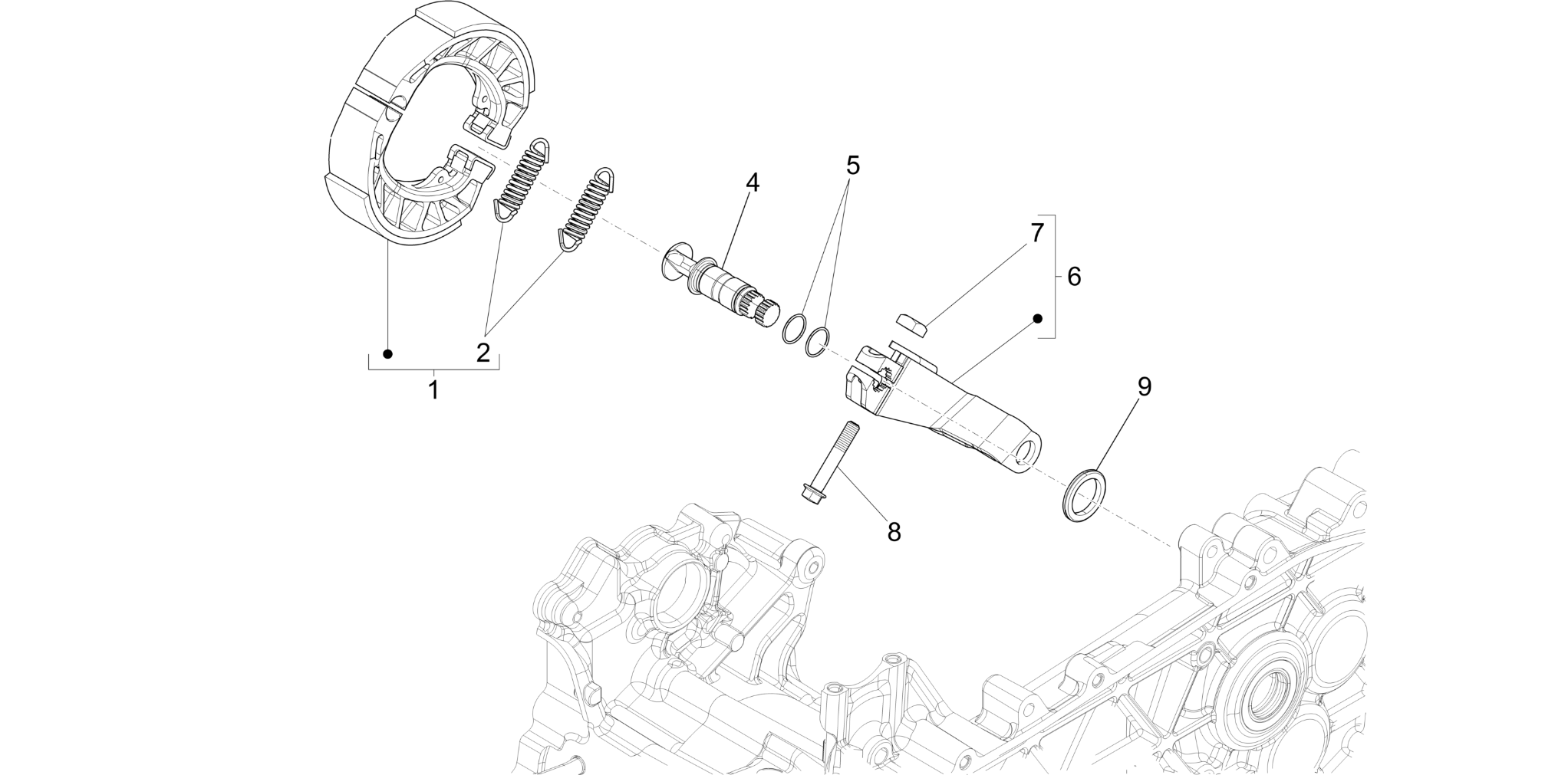Rear brake - Brake jaw
