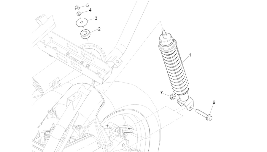 Rear suspension - Shock absorber/s