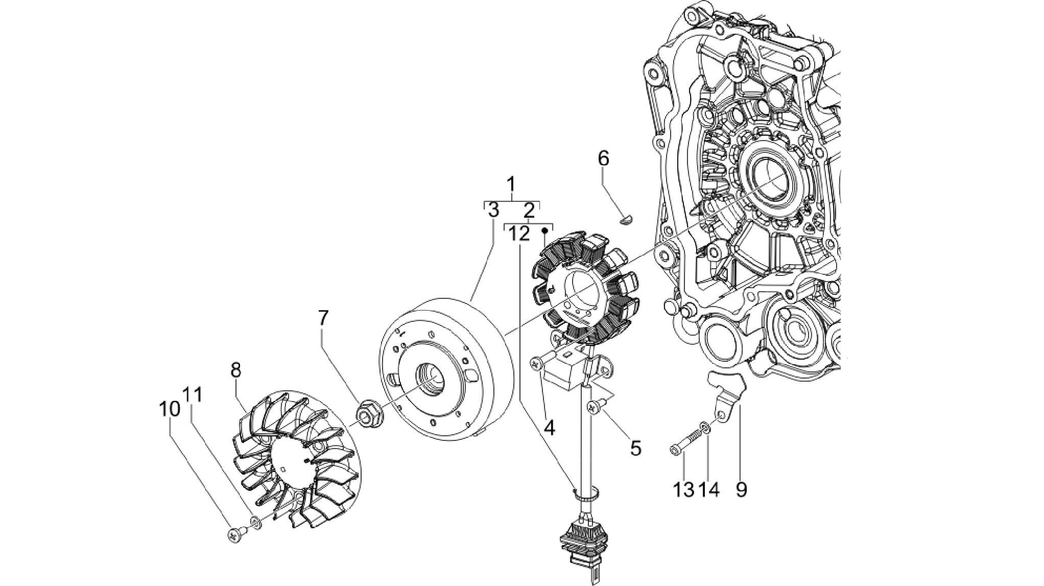 Flywheel magneto