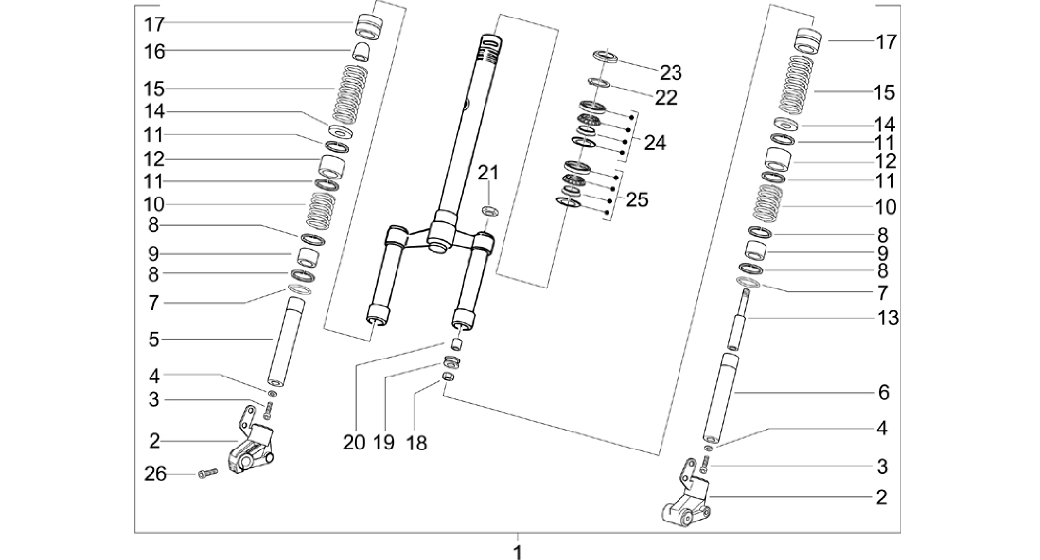 Fork/steering tube - Steering bearing unit