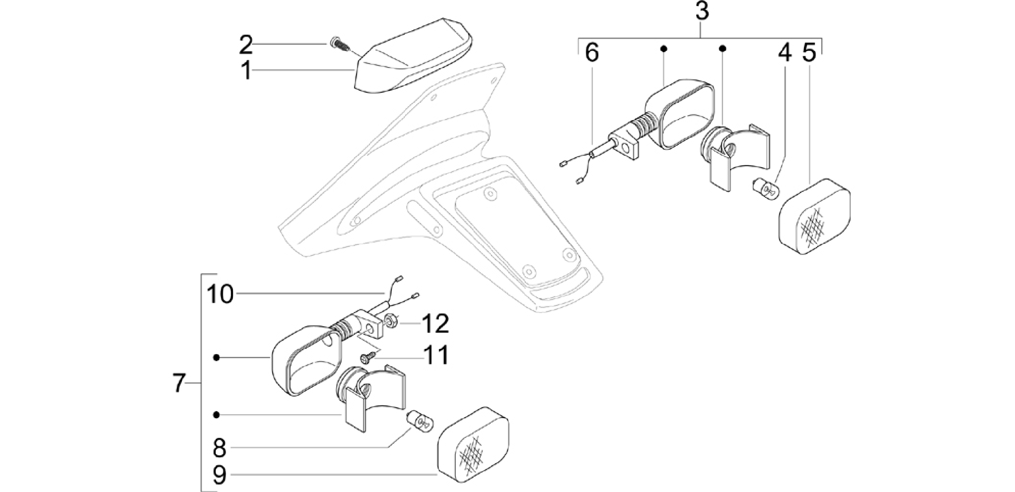 Rear headlamps - Turn signal lamps