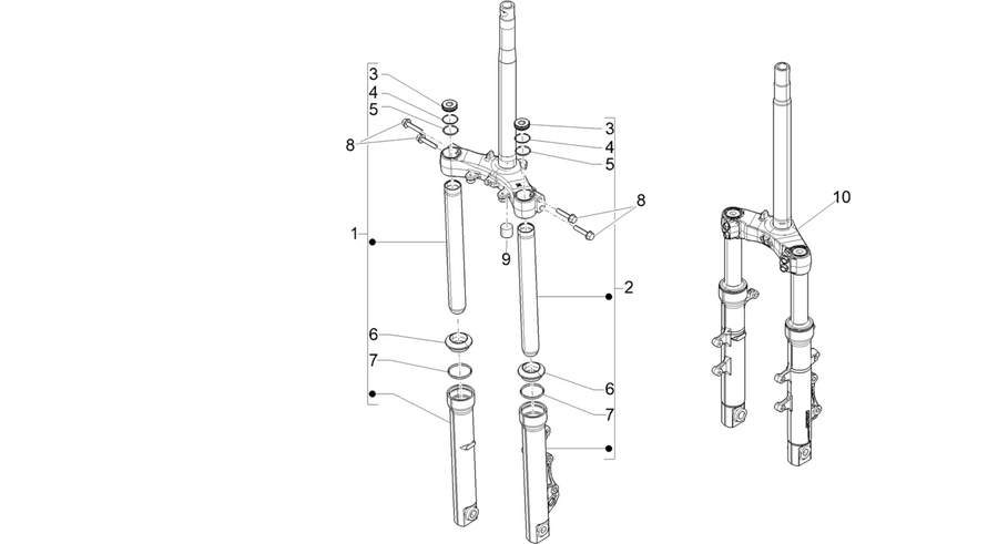 Front fork Showa