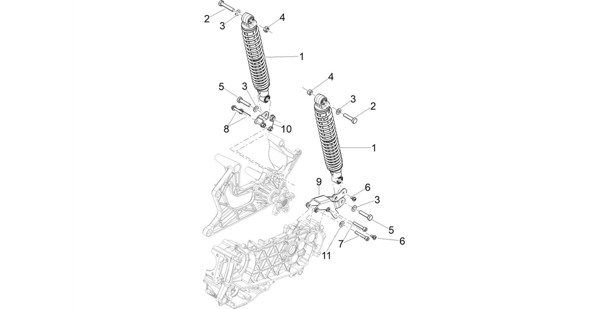 Rear suspension - Shock absorber/s