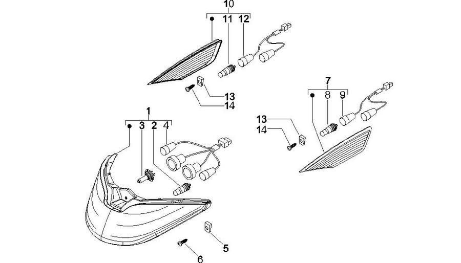 Front headlamps - Turn signal lamps