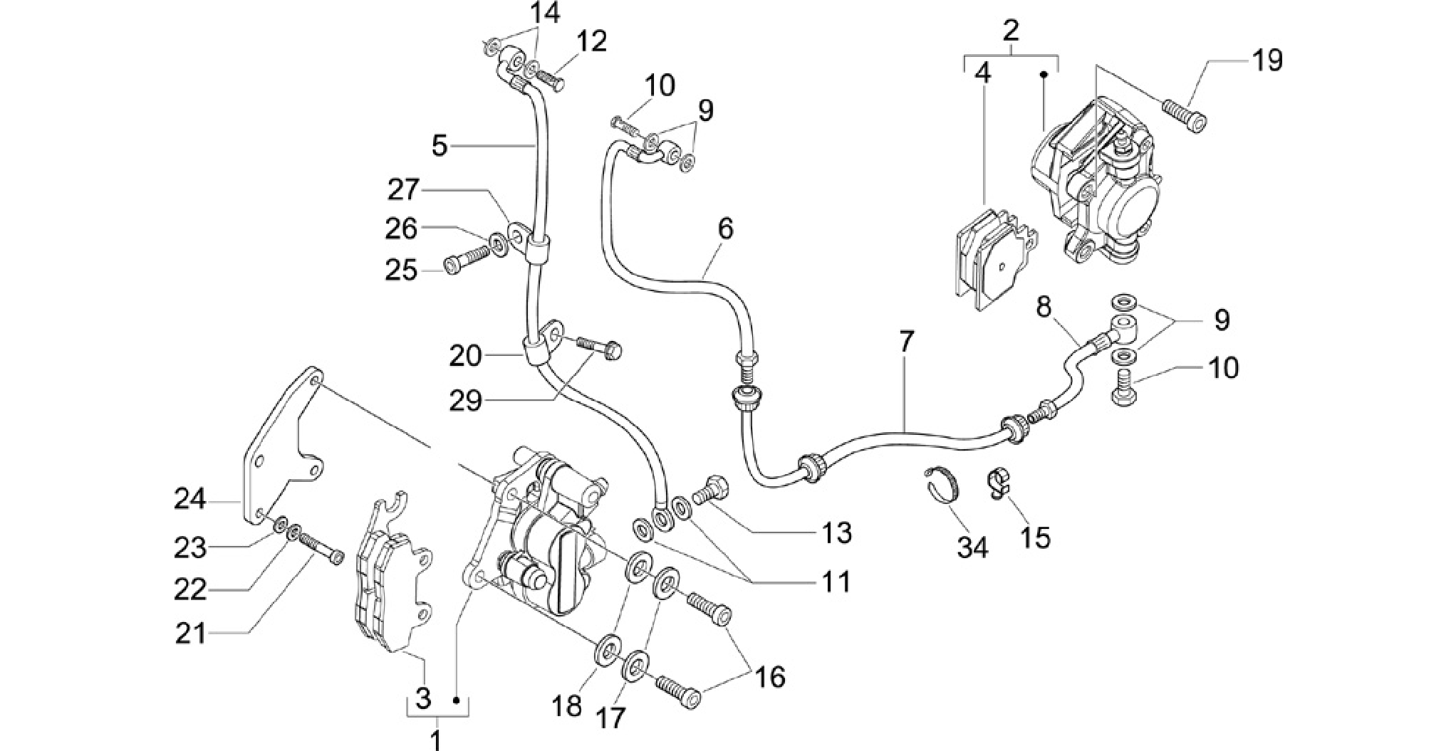 Brakes pipes - Calipers