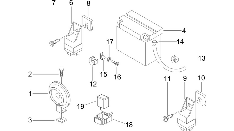 Remote control switches - Battery - Horn