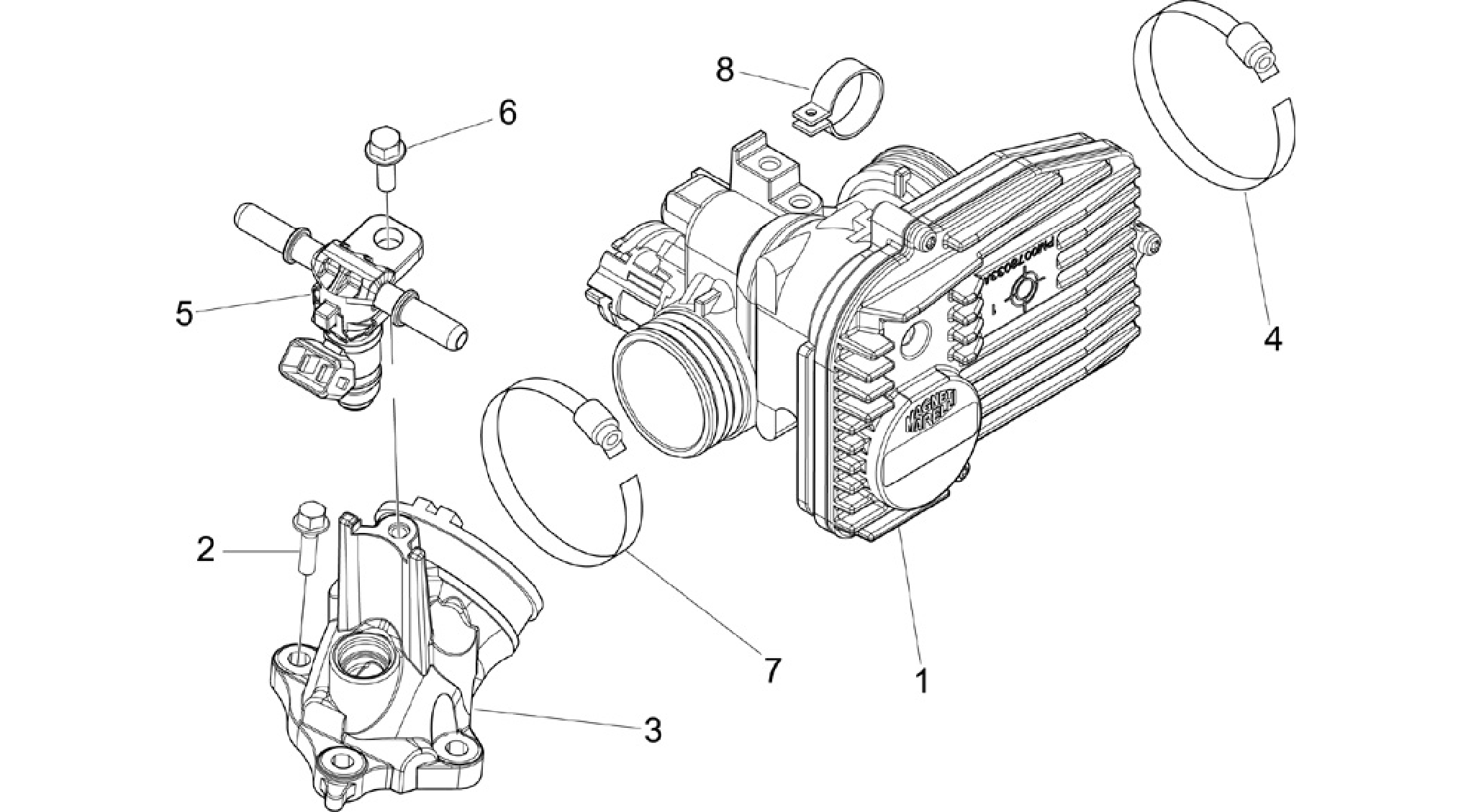 Throttle body - Injector - Induction joint