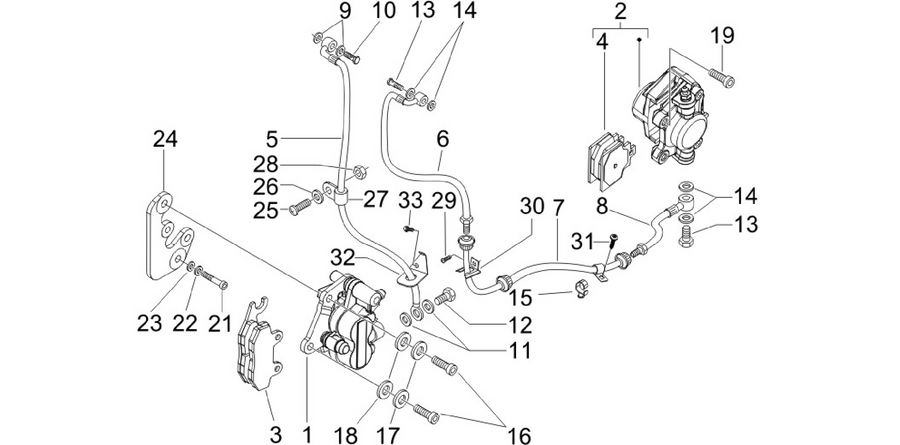 Brakes pipes - Calipers