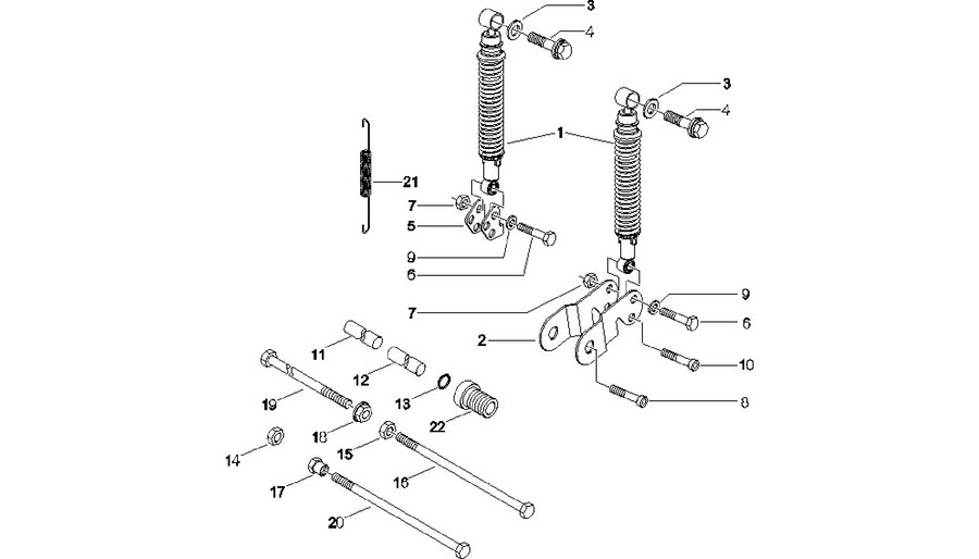 Rear suspension - Shock absorber/s
