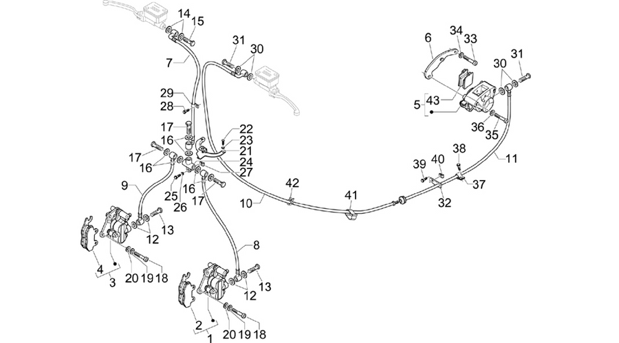 Brakes pipes - Calipers