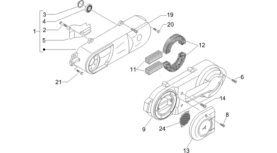 Crankcase cover - Crankcase cooling