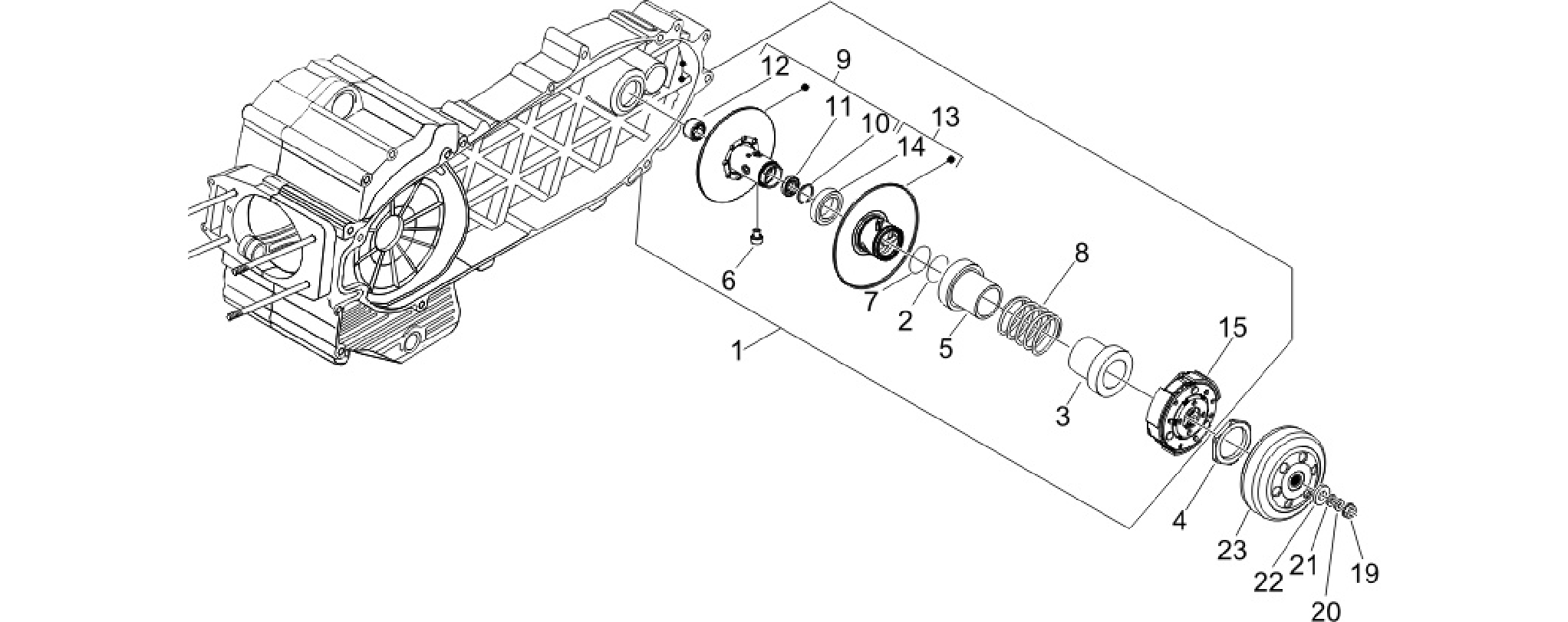 Driven pulley