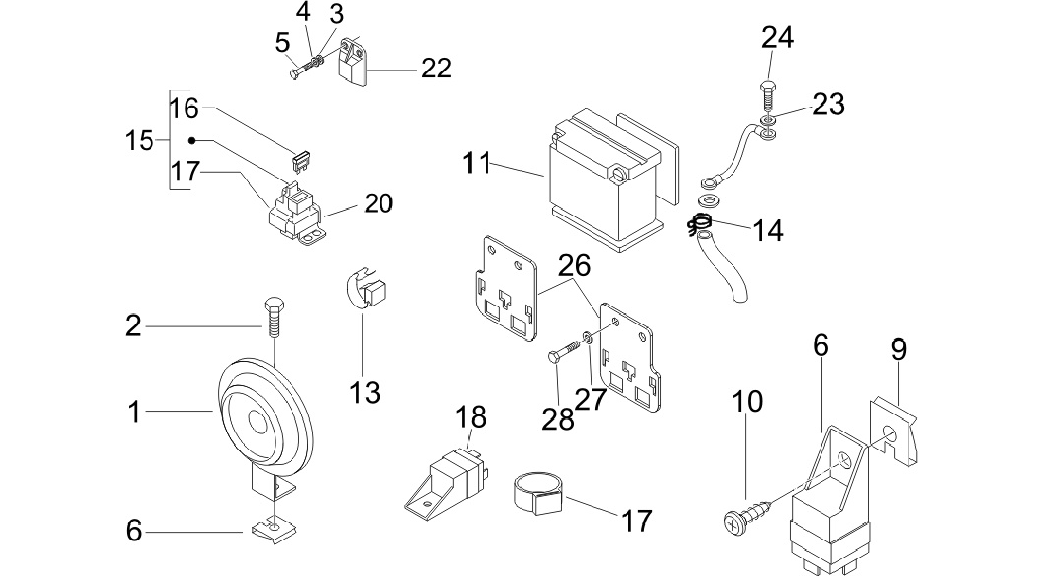 Remote control switches - Battery - Horn