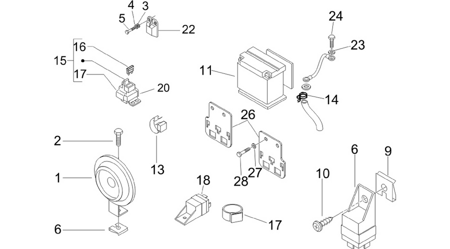 Remote control switches - Battery - Horn