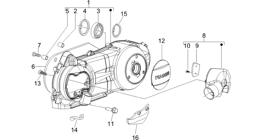 Crankcase cover - Crankcase cooling