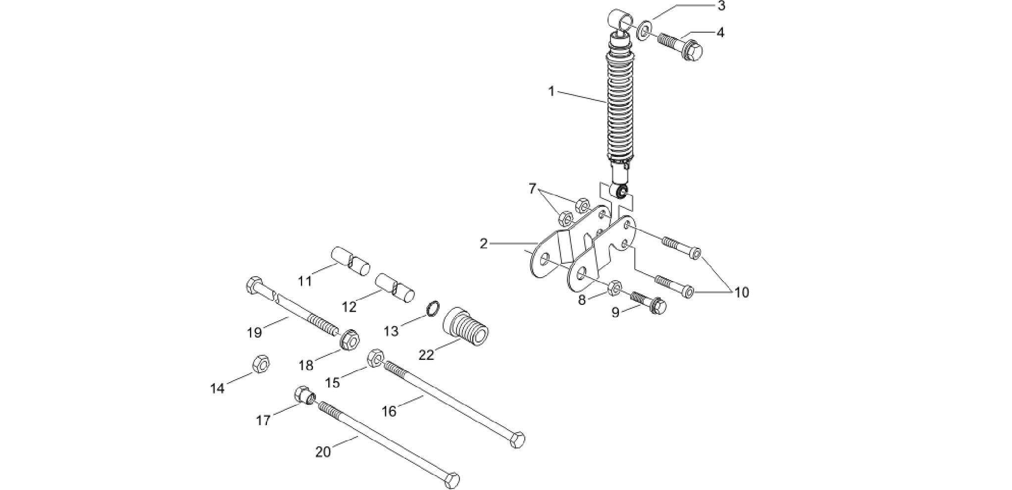 Rear suspension - Shock absorber/s