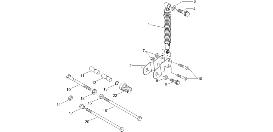 Rear suspension - Shock absorber/s