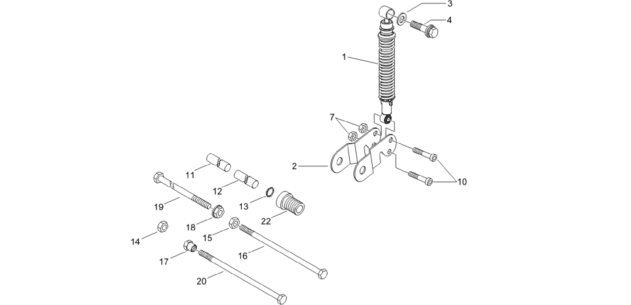 Rear suspension - Shock absorber/s
