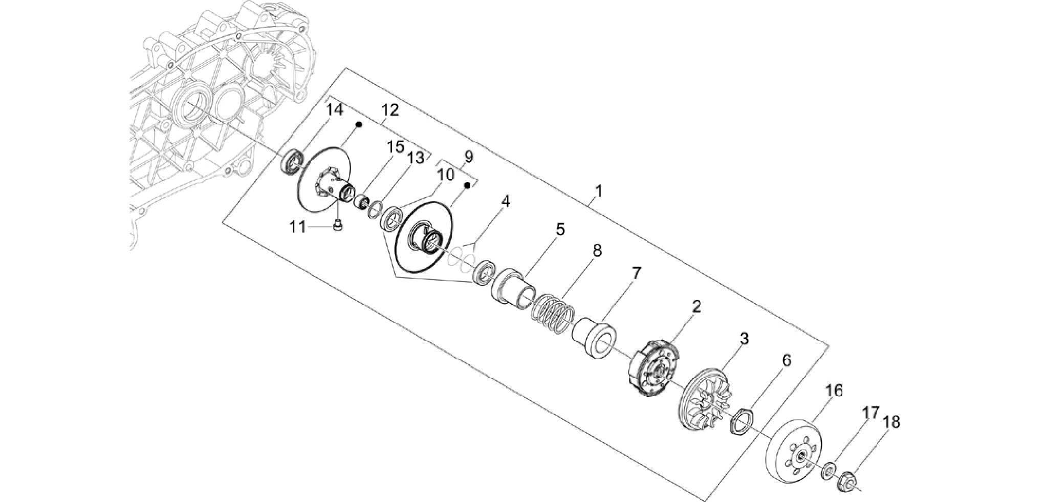 Driven pulley