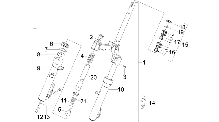 Fork/steering tube - Steering bearing unit