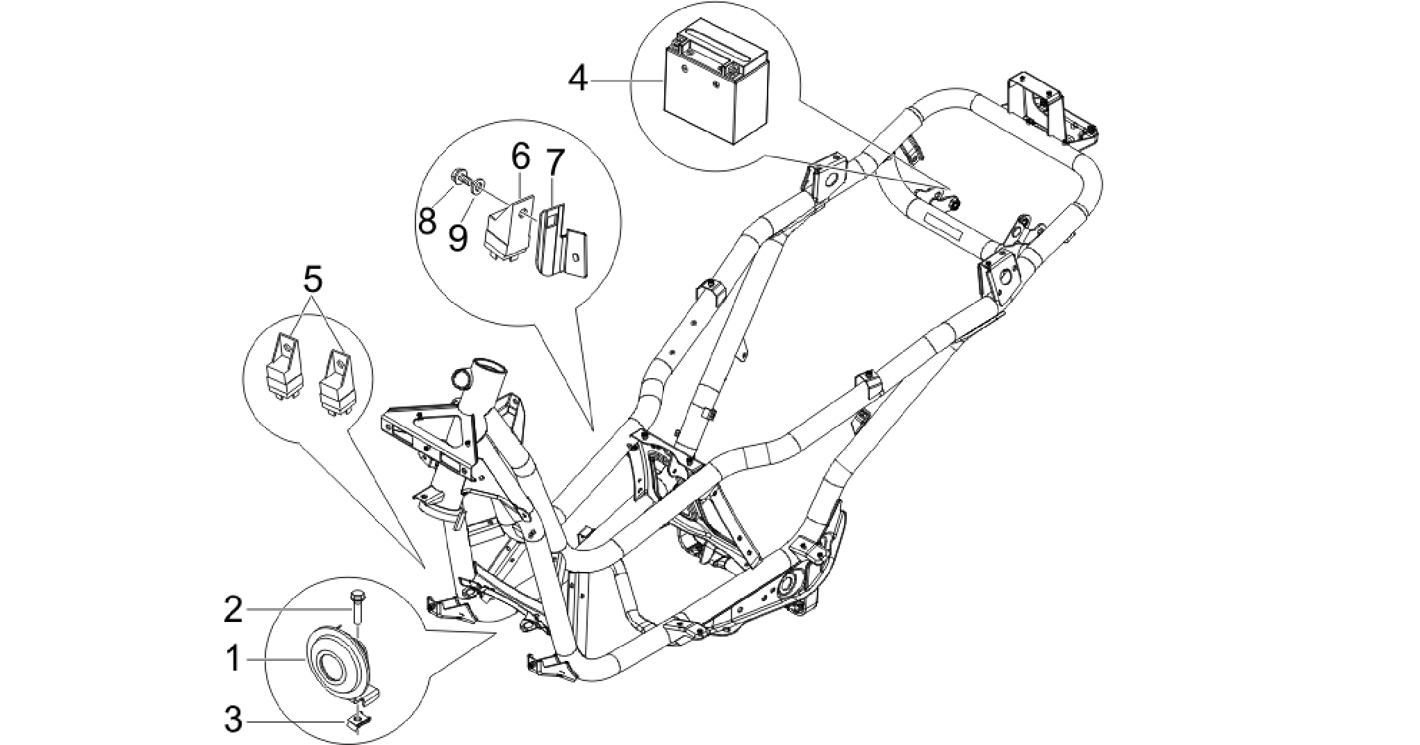 Remote control switches - Battery - Horn