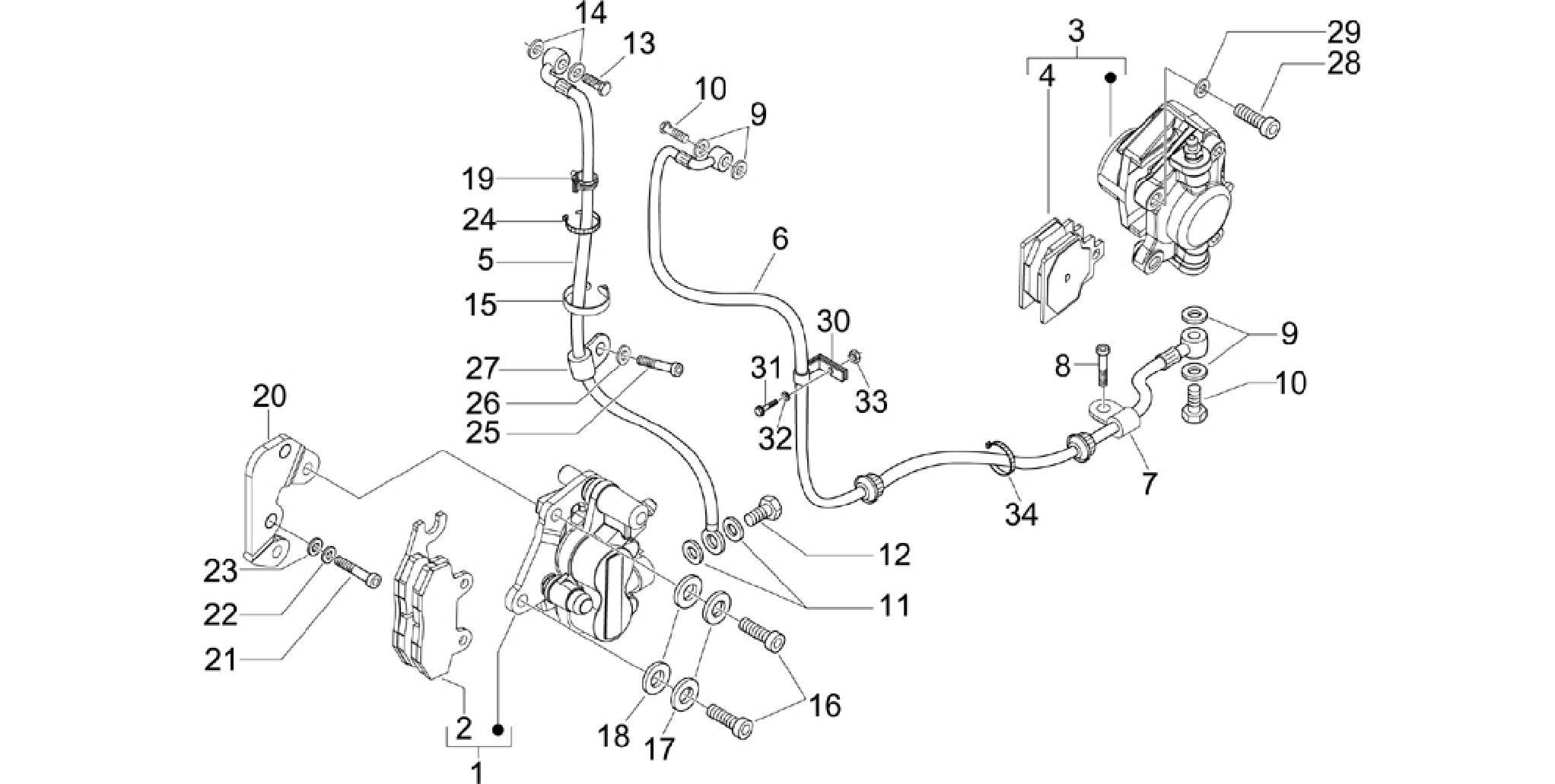 Brakes pipes - Calipers