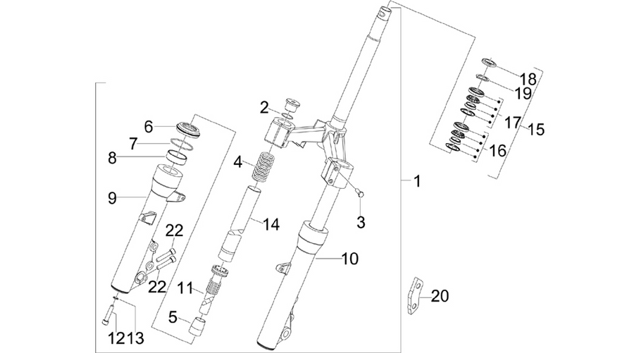 Fork/steering tube - Steering bearing unit