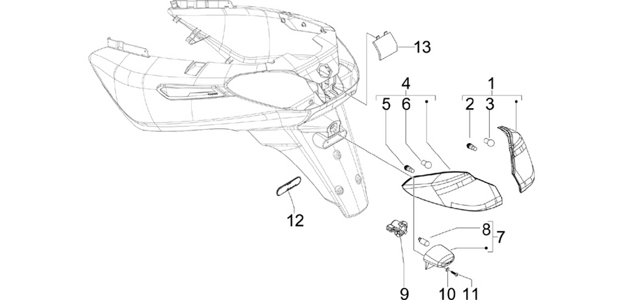 Rear headlamps - Turn signal lamps