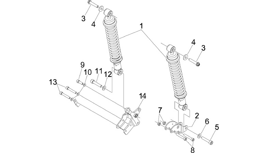 Rear suspension - Shock absorber/s
