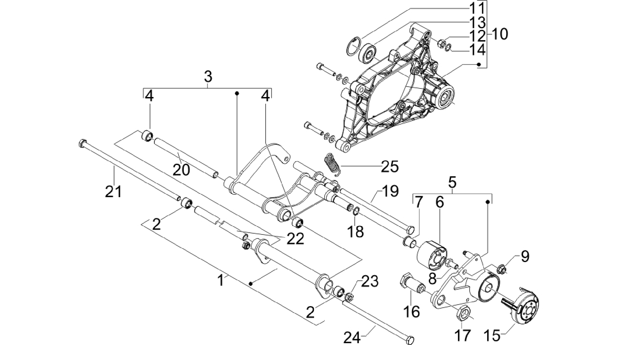 Swinging arm
