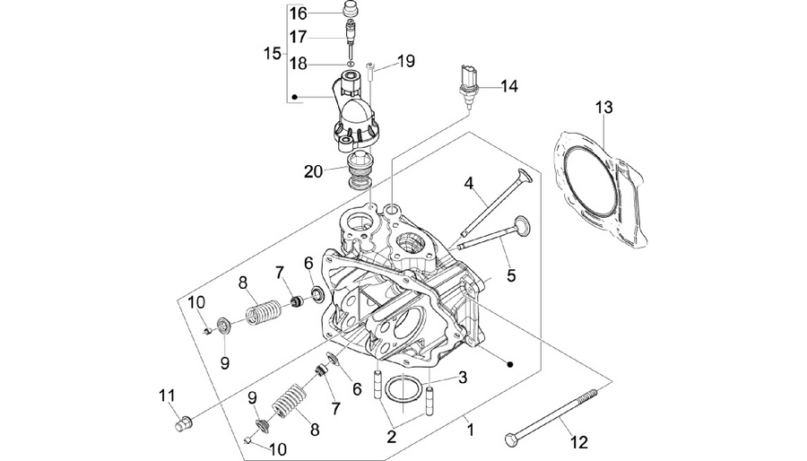 Cylinder head unit - Valve