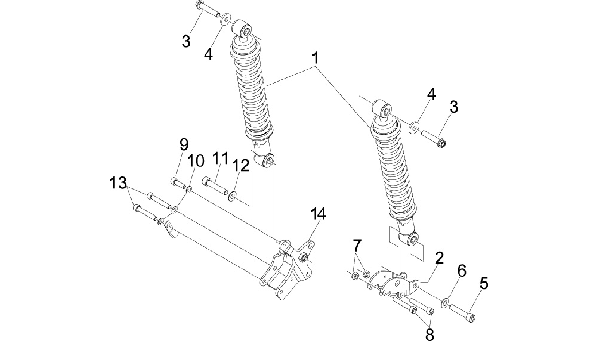 Rear suspension - Shock absorber/s