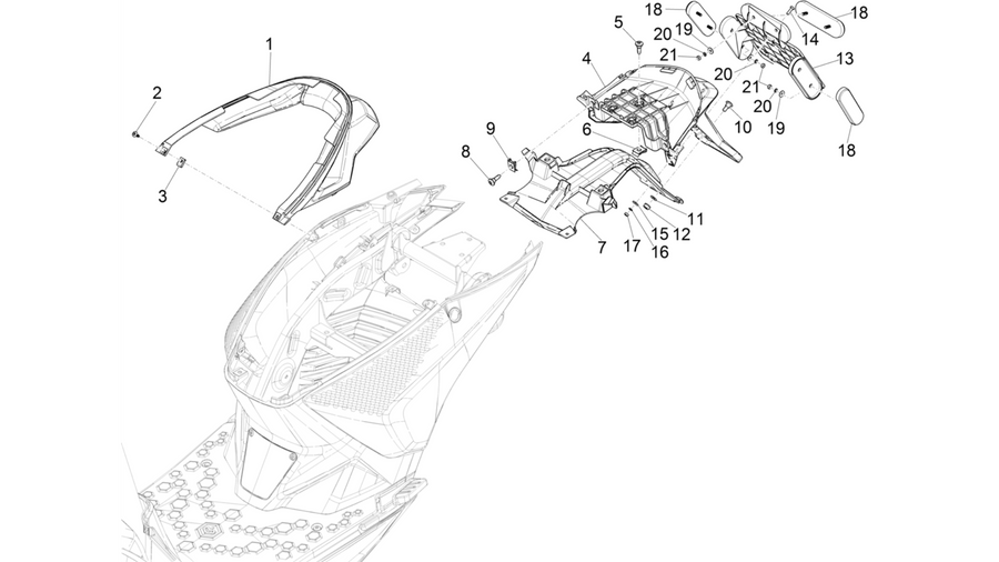 Rear cover - Splash guard