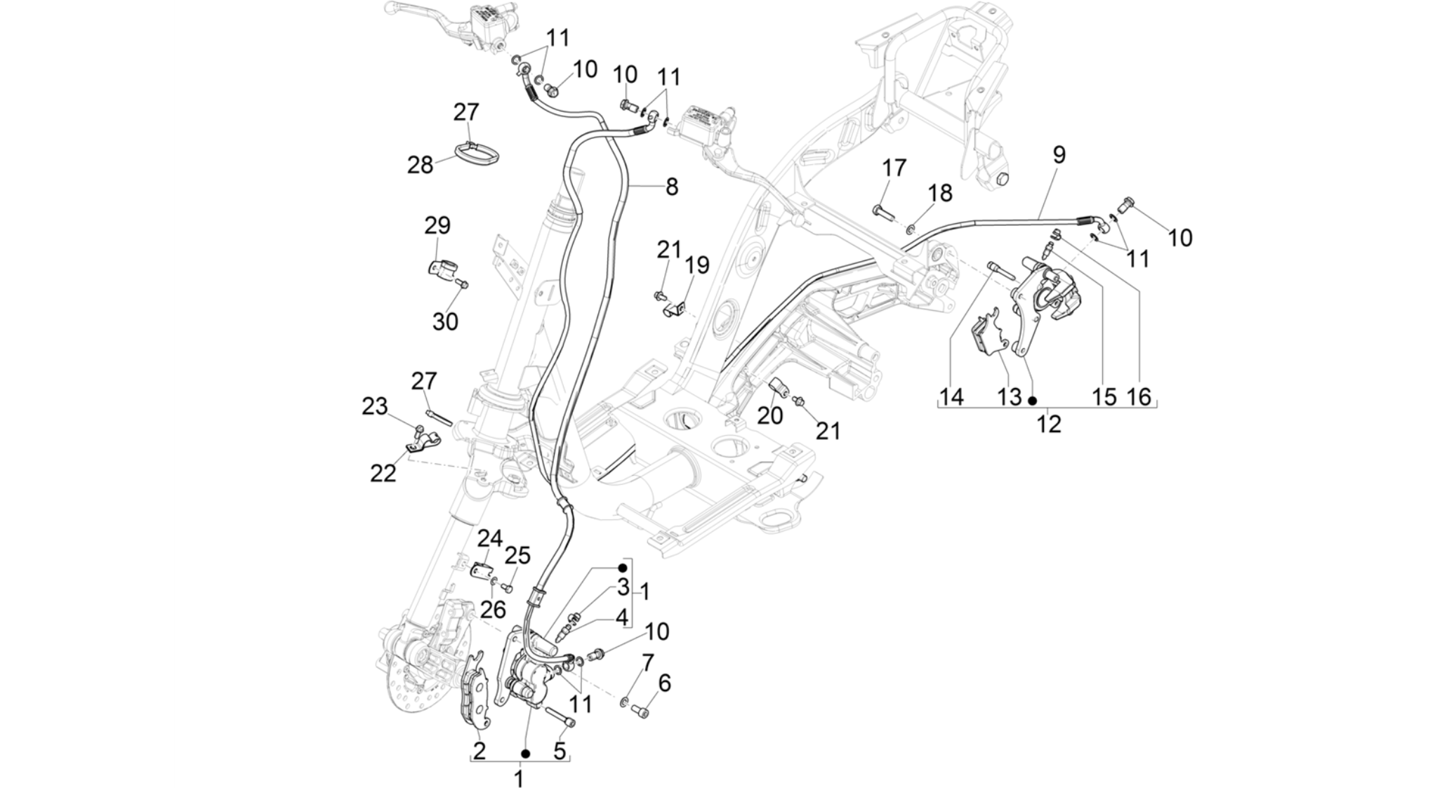 Brakes pipes - Calipers